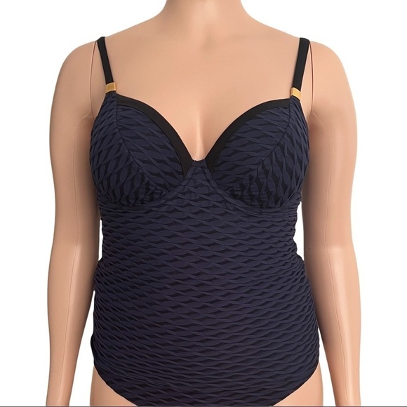 Fantasie Sarasota Plunge Tankini Swim Top UK 32F US 32G FS6294 - Picture 1 of 16